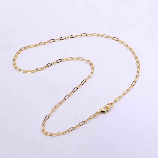 Gold Paperclip Chain Necklace
