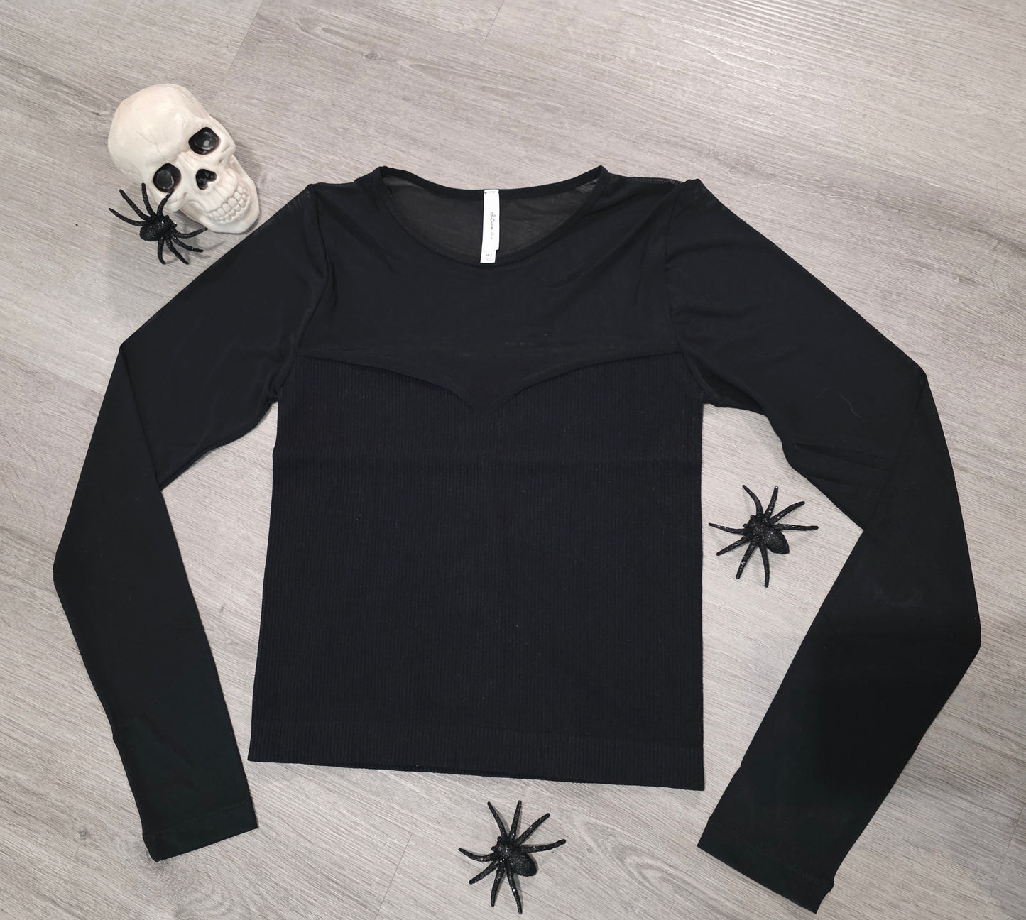 Long Sleeve Mesh Top