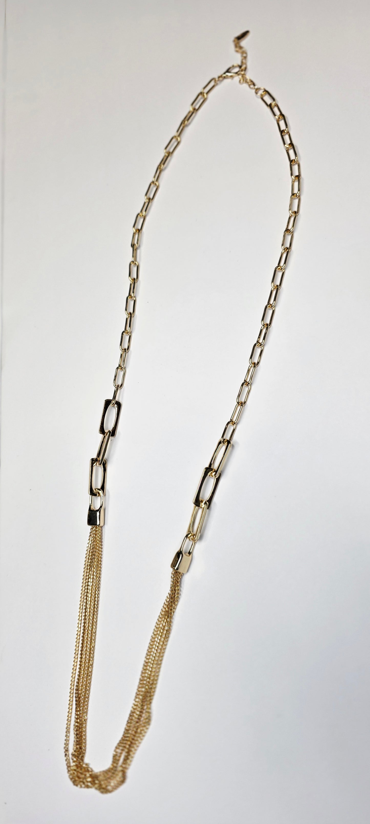 Long gold chain necklace