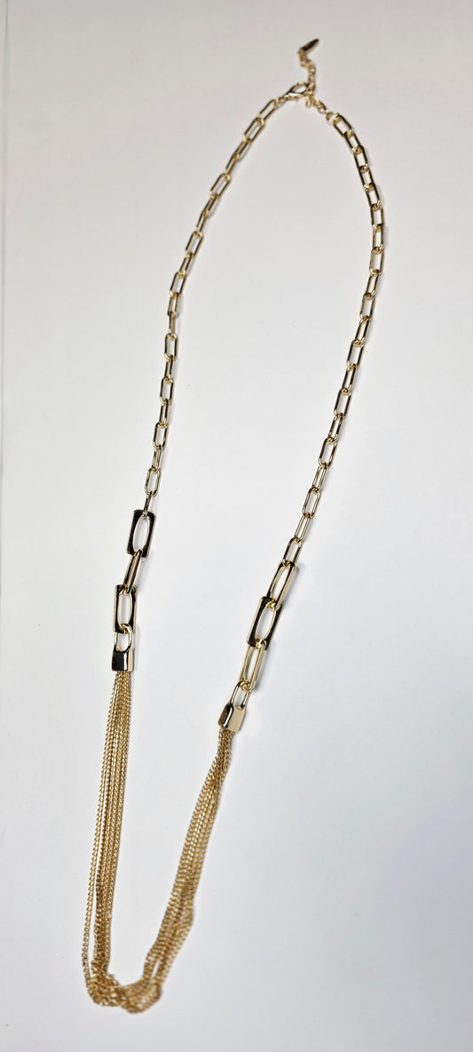 Long gold chain necklace