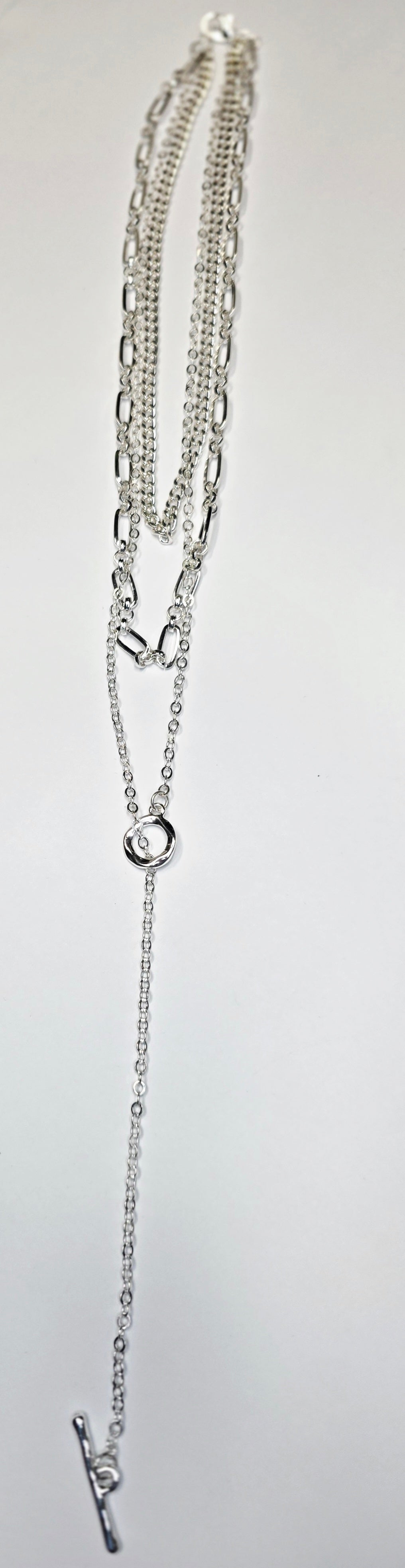 long silver chain necklace