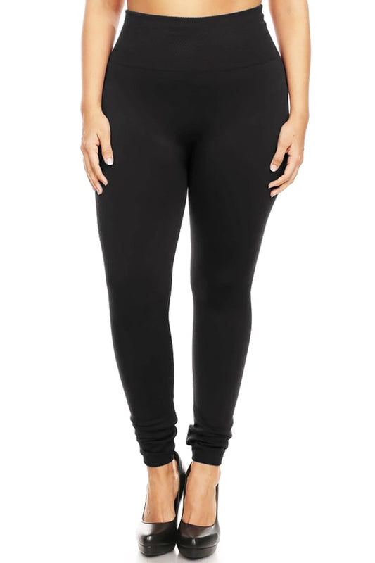 Plus Sized Fleece Leggings – High-Rise